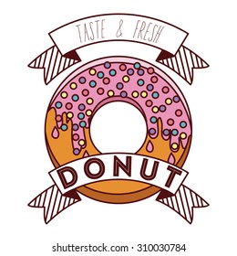 Donut digital design, vector illustration eps 10