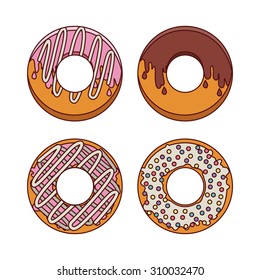 Donut digital design, vector illustration eps 10
