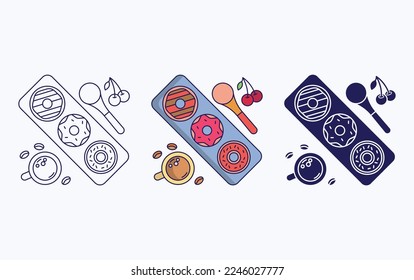 Donut dish fine dining icon