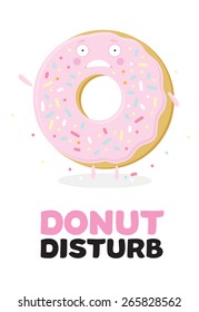 Donut disturb vector illustration