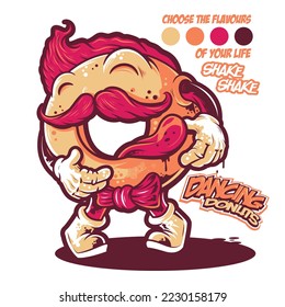DONUT DOODLE VECTOR ILLUSTRATION ISOLATED