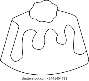 Donut garabatos. Dibujado a mano ilustración vectorial. Donut aislado sobre fondo blanco.