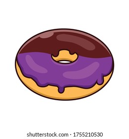 Donut Double Flavor Chocolate And Grape