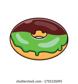 Donut Double Flavor Chocolate And Pandan