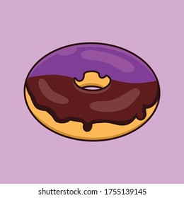 Donut Double Flavor Grape And Chocolate