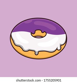 donut double flavor grape and vanilla