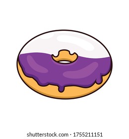 donut double flavor vanilla and grape