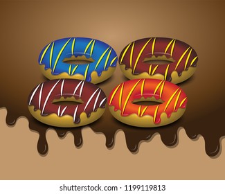 Donut or Doughnut 3D Vector