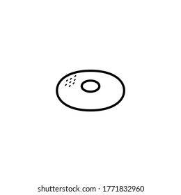 donut, doughnut icon vector illustration