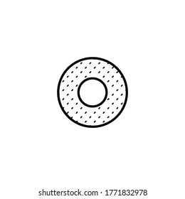 donut, doughnut icon vector illustration