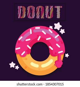 donut doughnut pink strawberry vector