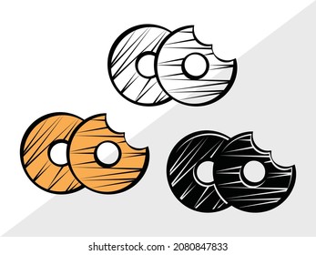 Donut, Doughnut, Printable Vector Illustration
