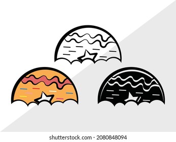 Donut, Doughnut, Printable Vector Illustration