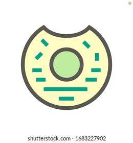 Diseño de iconos vectoriales dulces para el diseño gráfico de alimentos, 48X48 píxeles perfecto y estilo editable.