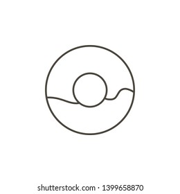 Donut, doughnut vector icon. Simple element illustration from food concept. Donut, doughnut vector icon. Drink concept vector illustration. on white background