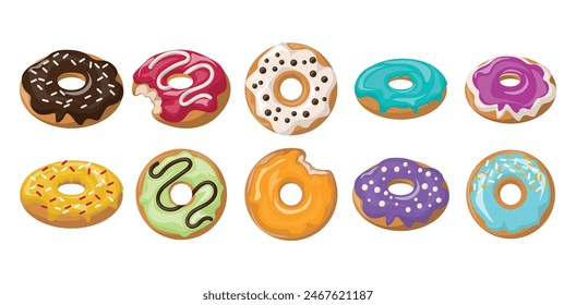 Donut Element Illustration Collection Set