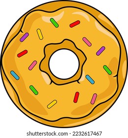 Donut element, isolated colored donut, sweet shop, vector cute donut collection, isolated donut logo