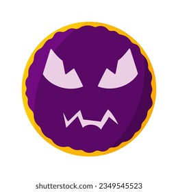 donut emoticon halloween sweet round element icon
