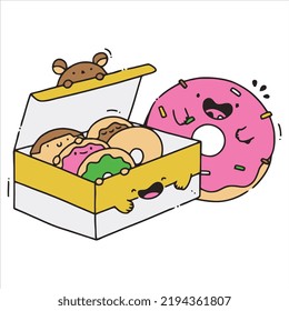 Donut Emoticon Tshirt Vector Design