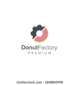 Donut Factory Logo Vector Icon