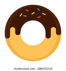 donut flat clipart vector illustration