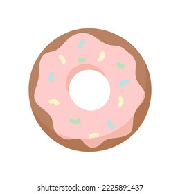 Donut Flat Design Dessert Icon