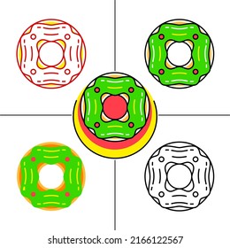 donut in flat design style