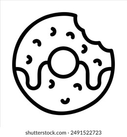 Donut im flachen Design