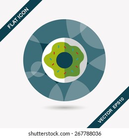 donut flat icon with long shadow,eps10