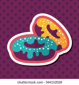 donut flat icon with long shadow,eps10