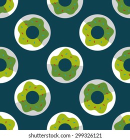 donut flat icon,eps10 seamless pattern background