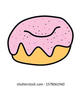 donut flat simple cartoon illustration