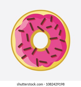 Donut Font Letter O Vector