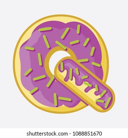 Donut Font Letter Q Vector