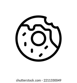 Donut, Food, Bread, Flat Icon Logo Illustration Vector Isolated. Delicious and Bakery icon set. Suitable for Web Design, Logo, App. 
