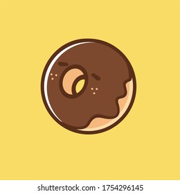 donut food cartoon art vector