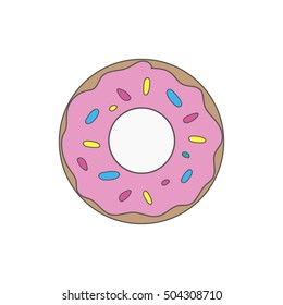Donut, food vector illustration