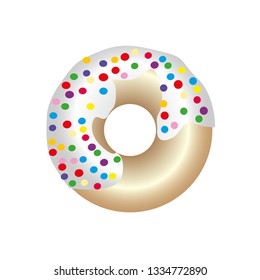 Donut with frosting and sprinkles