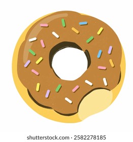 Donut with Frosting for Sweet Treat Designs – Perfect for bakery branding, menus, and dessert-themed visuals