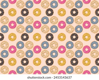 donut glaze caricatura Vector pastelería icono panadería menú ilustración azúcar horneado postre comida de verano