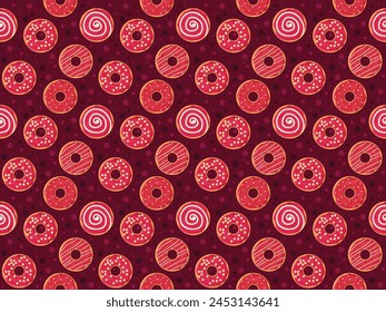 donut glaze cartoon vector pastry icon bakery menu illustration sugar baked dessert food summer eat