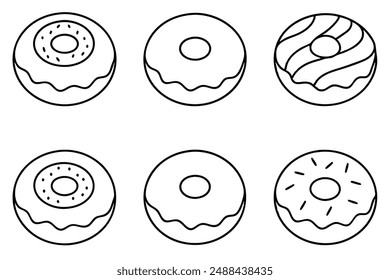 Donut Glaze Line Perspectiva de arte