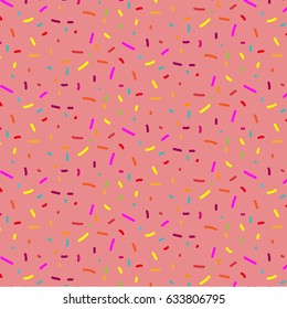 Donut Glaze Pattern With Pink Background.