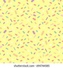 Donut glaze seamless pattern, flat design template, vector illustration