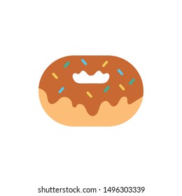 donut glyph flat vector icon
