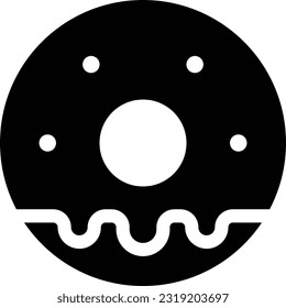 Donut-Glyphe-Symbol, Vektorsymbol