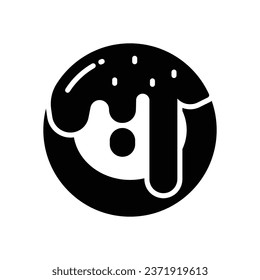 donut glyph Symbol. Vektorsymbol für Ihre Website, Ihr Handy, Ihre Präsentation und Ihr Logo-Design.