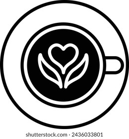 Donut glyph and line vector illustration