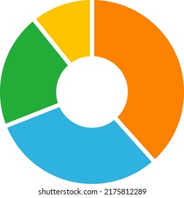 Donut Graph Isolated Vector Icon.