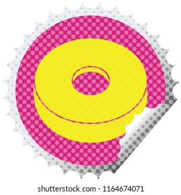 donut graphic vector circular peeling sticker